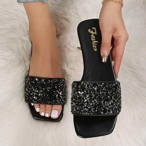 Women's rhinestone glitter sandals